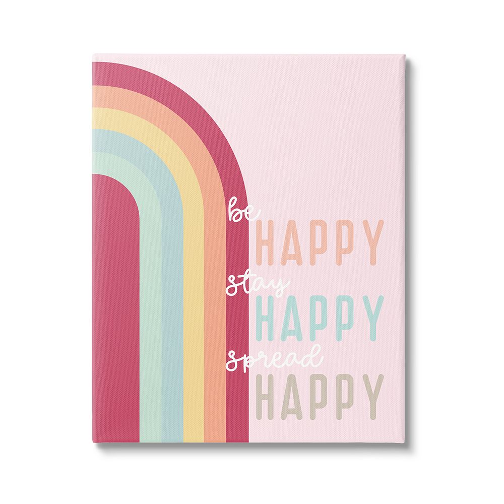 Stupell Home Decor Spread Happy Rainbow Canvas Wall Art
