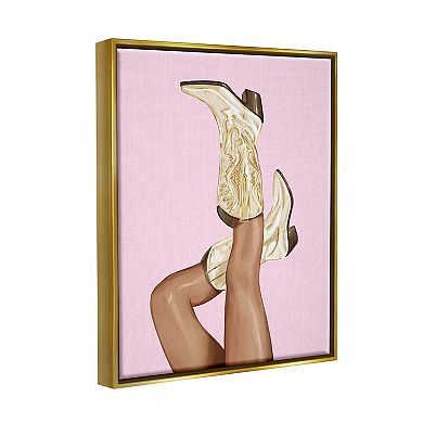 Stupell Home Decor Pink Country Cowgirl Framed Wall Art