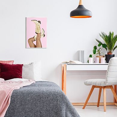 Stupell Home Decor Country Cowgirl Boots Plaque Wall Art