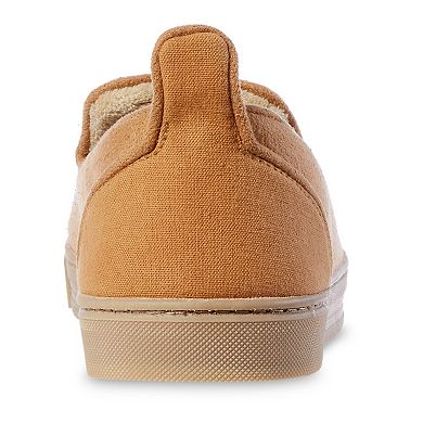 isotoner Memory Foam Microsuede & Canvas Emmett Men's Closed Back Slippers