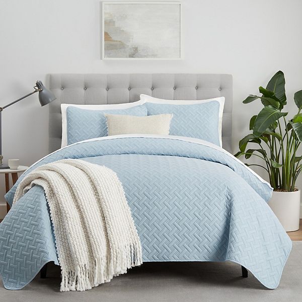 Serta® Comfort Sure Basketweave Pinsonic Quilt Set 5698