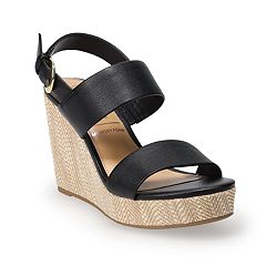 Kohls on sale black wedges