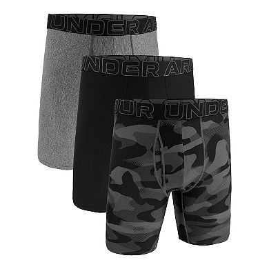 Men's Under Armour 3-pack Performance Tech Fashion 9-in. Long Leg Boxer Briefs