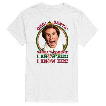 Big & Tall Elf Omg Santa I Know Him Graphic Tee