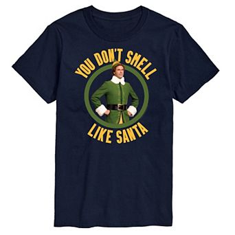 Big & Tall Elf You Don't Smell Like Santa Graphic Tee
