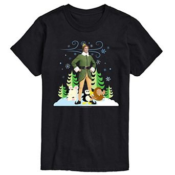 Big & Tall Elf Buddy And Arctic Puppets Graphic Tee