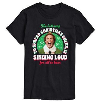 Big & Tall Elf Singing Elf Graphic Tee