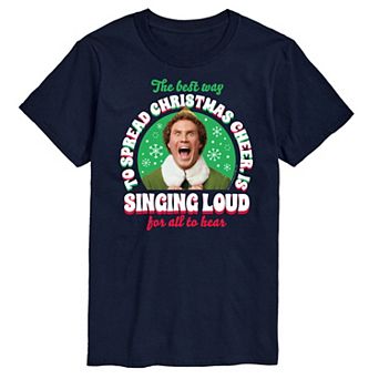 Big & Tall Elf Singing Elf Graphic Tee