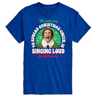 Big & Tall Elf Singing Elf Graphic Tee