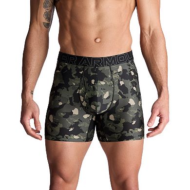 Men's Under Armour 3-pack Performance Tech Printed 6-in. Boxer Briefs