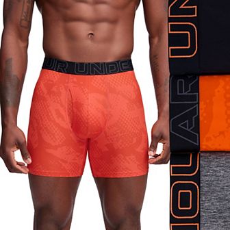 Men's Under Armour 3-pack Performance Tech Printed 6 in Boxer Briefs