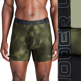 Men's Under Armour 3-pack Performance Tech Printed 6 in Boxer Briefs