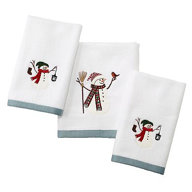 Avanti Snowman Park Fingertip Towel 2-piece Set