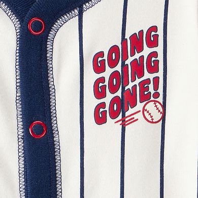 Baby Boy Carter's Baseball Snap-Up Cotton Sleep & Play