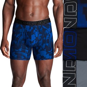 Men's Under Armour 3-pack Performance Cotton Stretch Printed 6 in Boxer Briefs