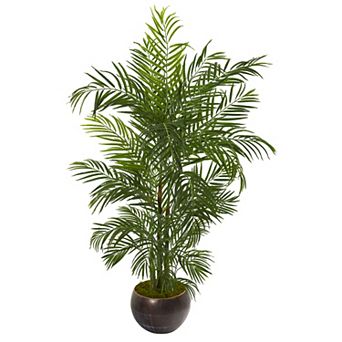 nearly natural 66 in UV Resistant Areca Palm Artificial Tree in Planter