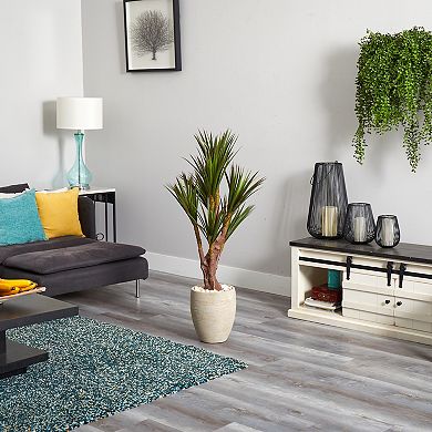 nearly natural 50-in. UV Resistant Yucca Artificial Tree in Planter