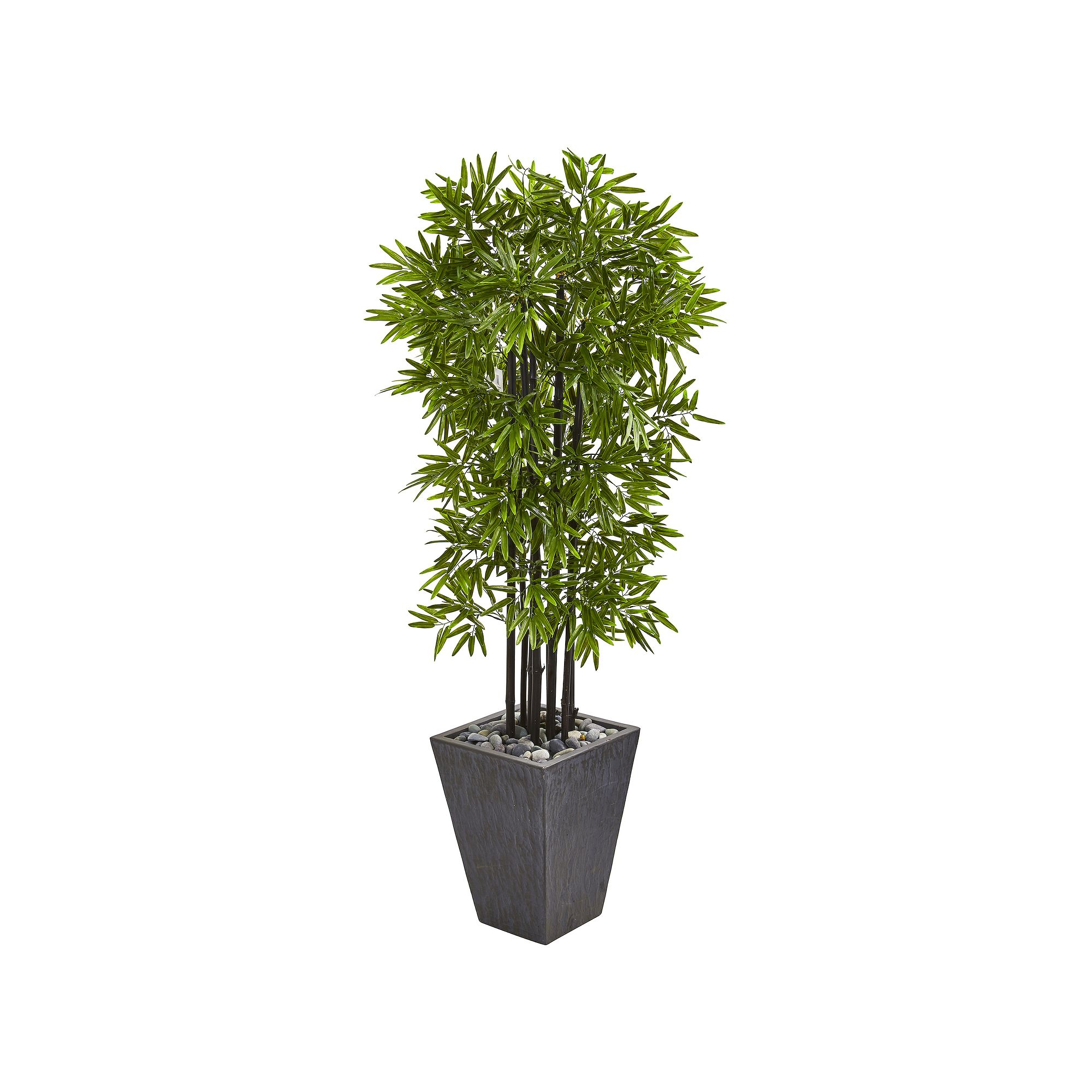 nearly natural 61-in. UV Resistant Bamboo Artificial Tree with Black Trunks