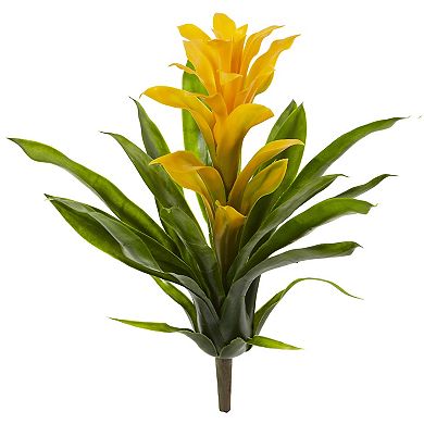 nearly natural 4-pc. 15-in. Yellow Bromeliad Artificial Flower Set