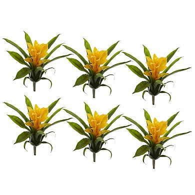 nearly natural 6-pc. 10-in. Bromeliad Artificial Flower Set