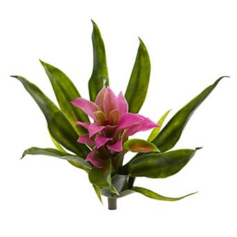 nearly natural 6 pc 11 in Bromeliad Artificial Flower Stem Set
