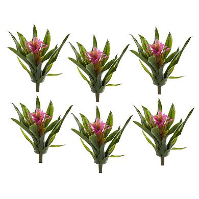 nearly natural 6-pc. 11-in. Bromeliad Artificial Flower Stem Set