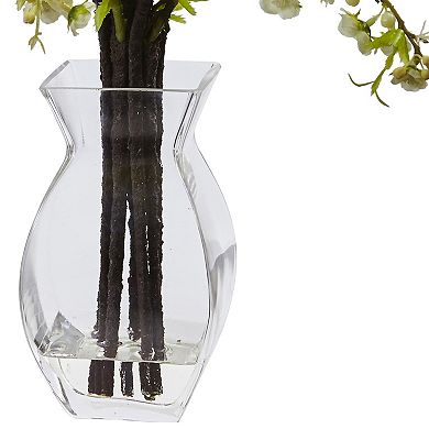 nearly natural Cherry Blossom in Glass Vase