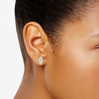 You're Invited Silver Tone Simulated Pearl 6 Pack Stud Earring Set