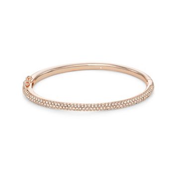 You're Invited Rose Gold Tone Crystal Accent Bangle Bracelet