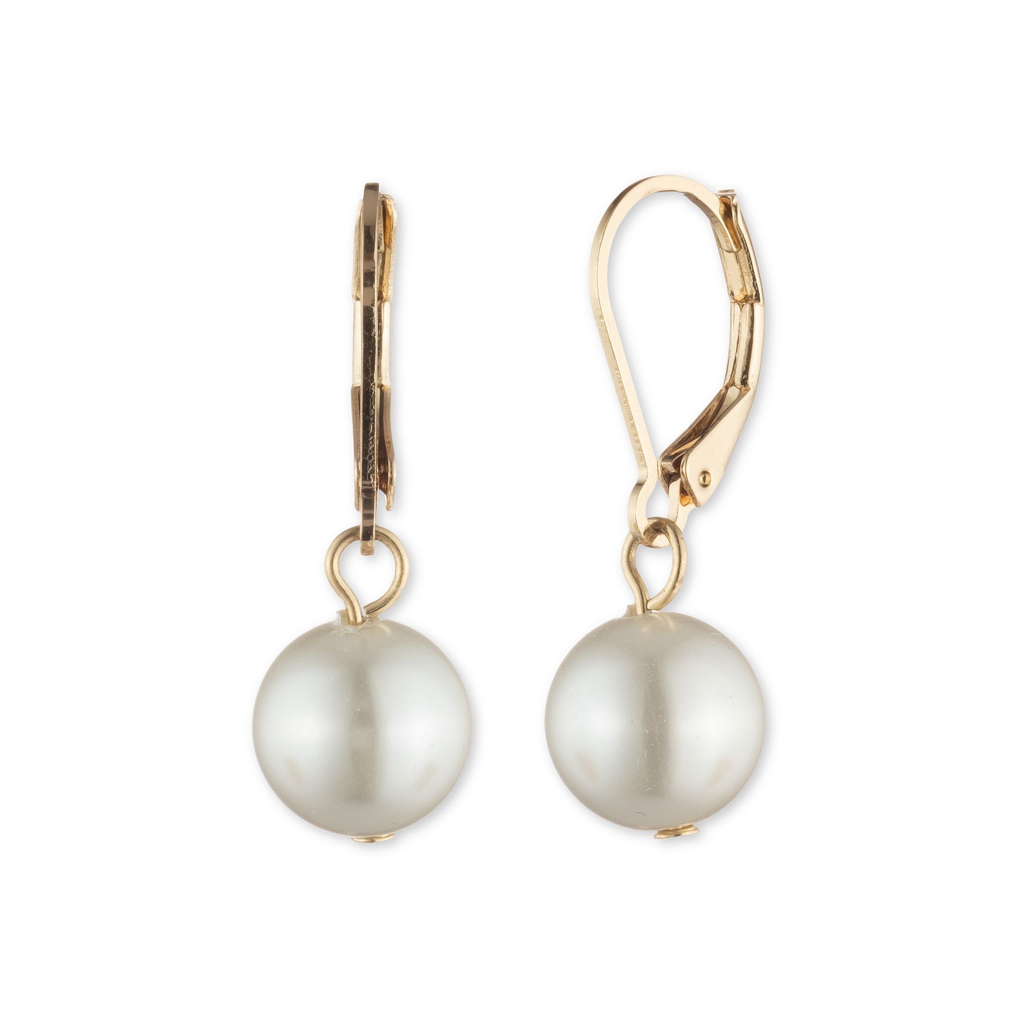 Youre Invited Gold Tone Simulated Pearl Drop Earrings, Womens