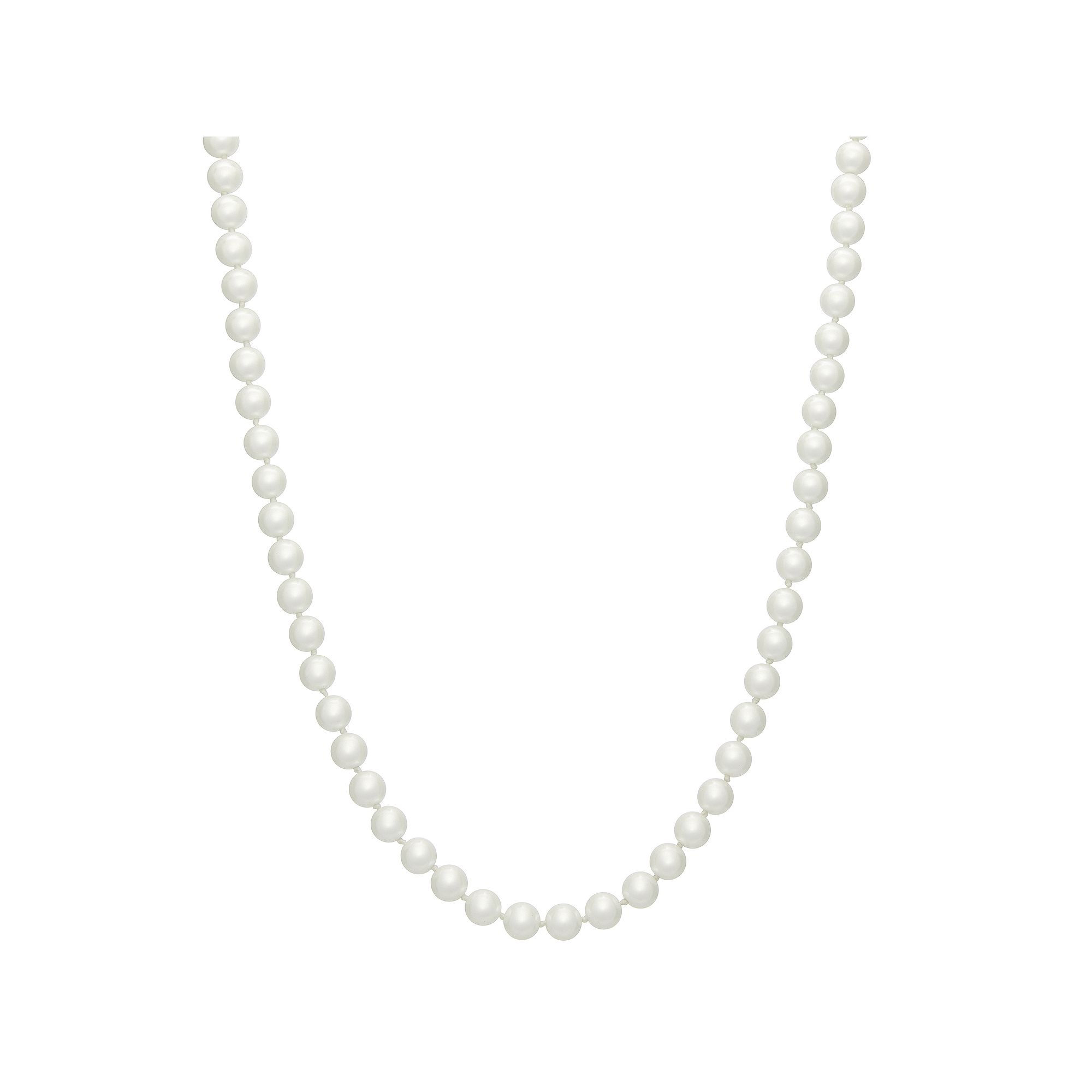 Youre Invited... Simulated Pearl Necklace, Womens, Silver Tone