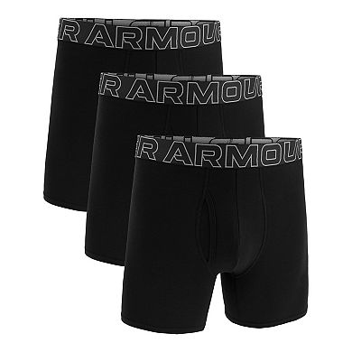 Men's Under Armour 3-pack Performance Cotton Stretch 6-in. Boxer Briefs