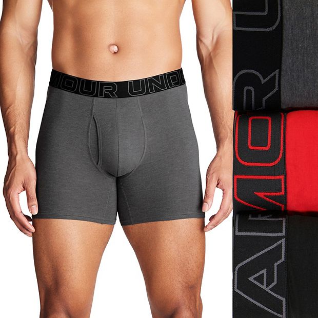 Men's Under Armour 3-pack Performance Cotton Stretch 6-in. Boxer Briefs