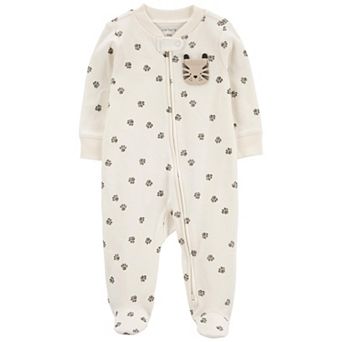 Baby Boy Carter's Paw Print 2-Way Zip Cotton Sleep & Play