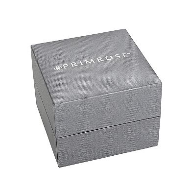 PRIMROSE Sterling Silver Cubic Zirconia Butterfly Split Band Ring