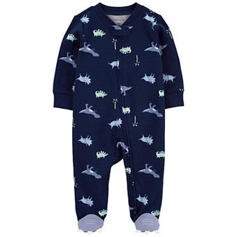 Baby Boy Carter's Dinosaur 2-Way Zip Cotton Sleep & Play