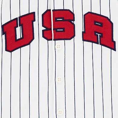 Toddler Boy Carter's USA Striped Baseball Tee
