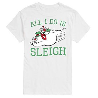 Big & Tall Frosty The Snowman All I Do Is Sleigh Graphic Tee