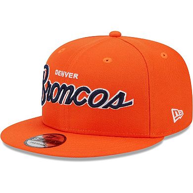 Men's New Era Orange Denver Broncos Main Script 9FIFTY Snapback Hat