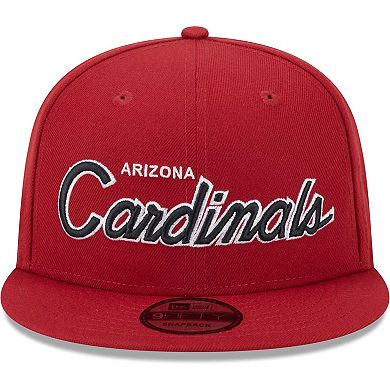 Men's New Era Cardinal Arizona Cardinals Main Script 9FIFTY Snapback Hat