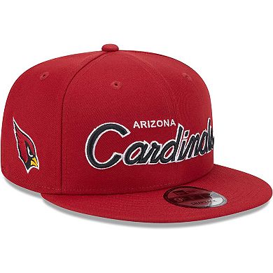 Men's New Era Cardinal Arizona Cardinals Main Script 9FIFTY Snapback Hat