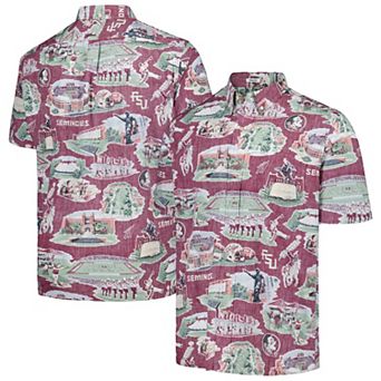 Men's Reyn Spooner Garnet Florida State Seminoles Scenic Button-Down Shirt