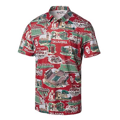 Men's Reyn Spooner Crimson Oklahoma Sooners Scenic Polo