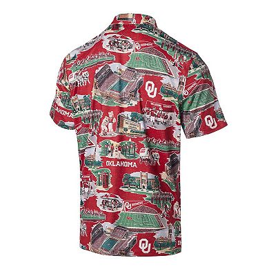Men's Reyn Spooner Crimson Oklahoma Sooners Scenic Polo