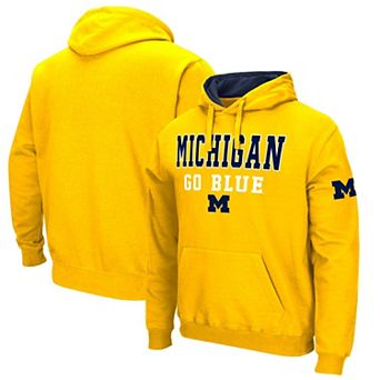 Men's Colosseum Maize Michigan Wolverines Sunrise Pullover Hoodie