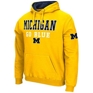 Men's Colosseum Maize Michigan Wolverines Sunrise Pullover Hoodie