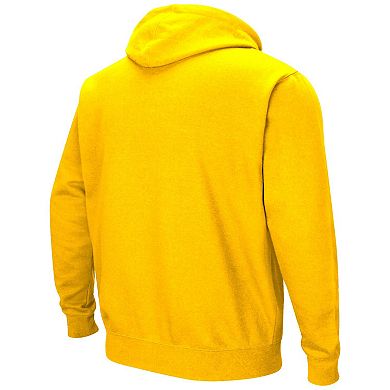 Men's Colosseum Maize Michigan Wolverines Sunrise Pullover Hoodie