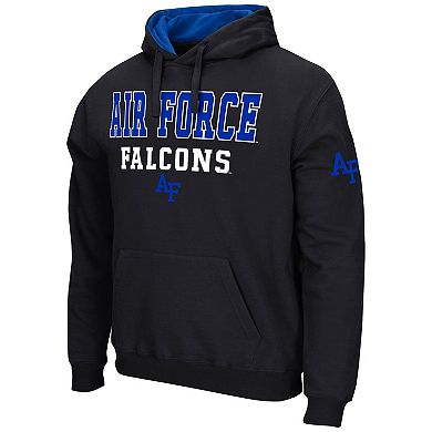 Men's Colosseum Black Air Force Falcons Sunrise Pullover Hoodie