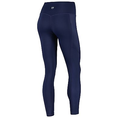 Women's KadyLuxe Navy Penn State Nittany Lions 7/8 Mixed Media Pocket iLeggings