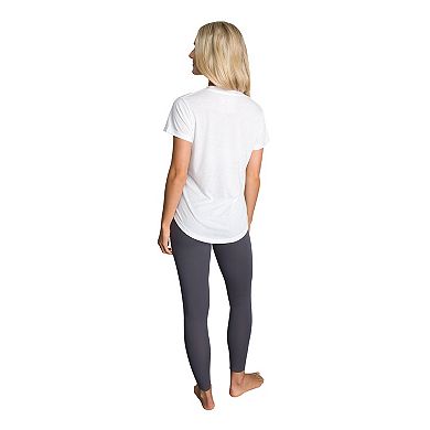 Women's Concepts Sport White/Charcoal Miami Dolphins Sonata Short Sleeve Top & Leggings Set